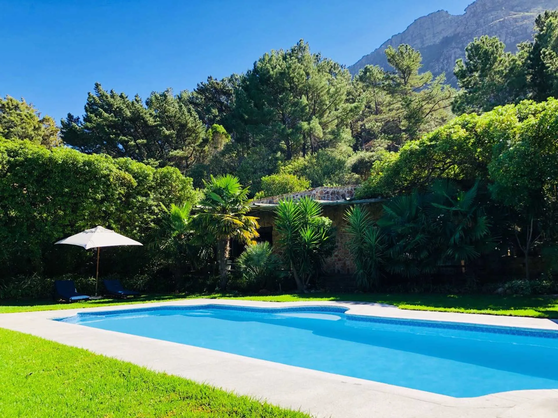Gardens and mountain views