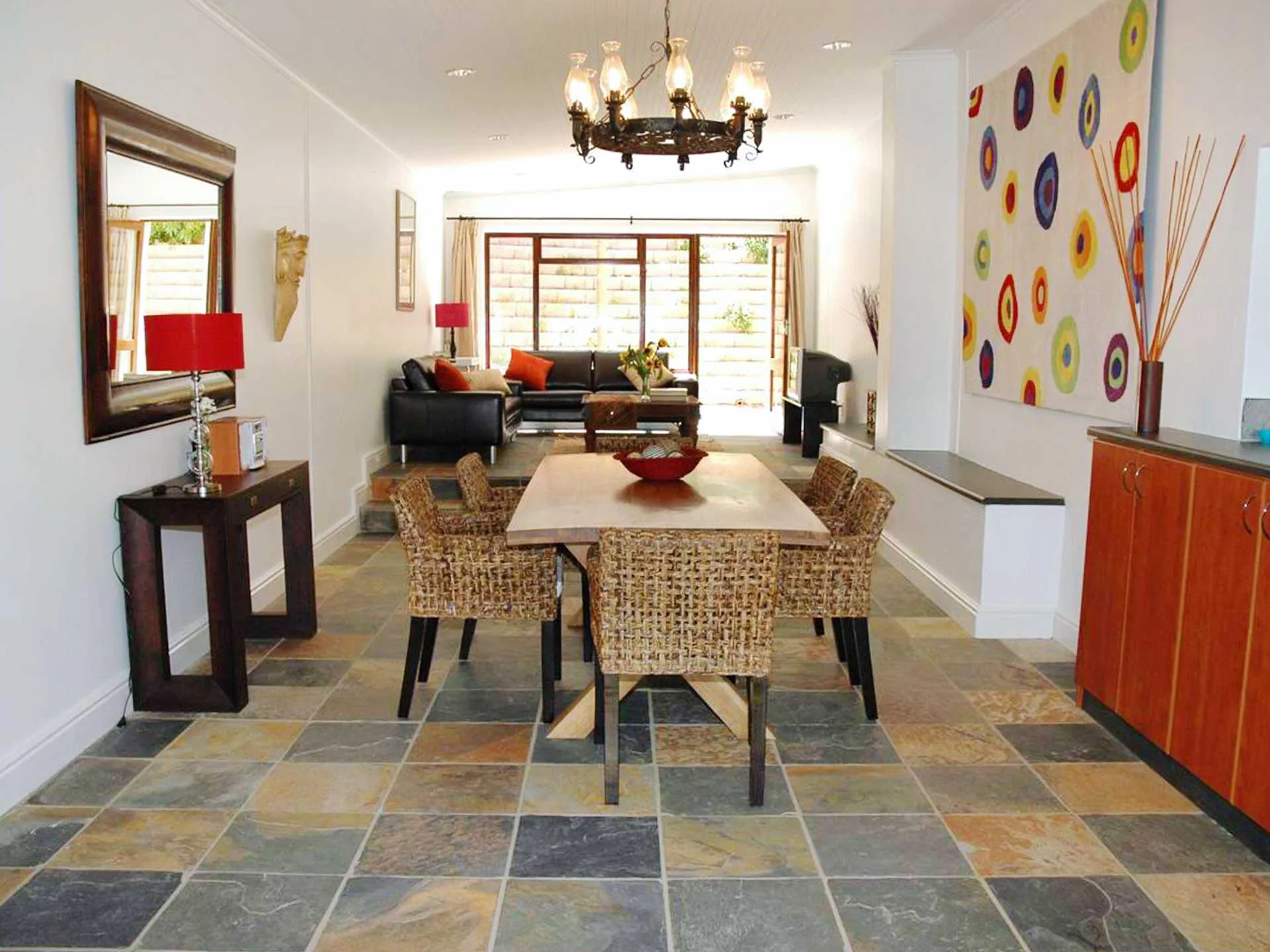 Thyme cottage living and dining area